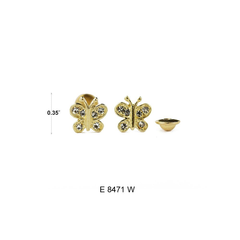 Butterfly Stud Earrings E 8471 W