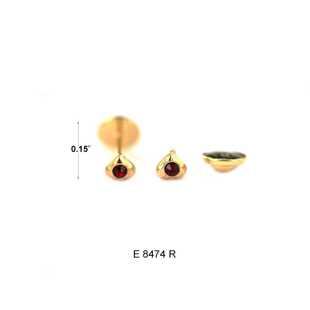 Heart Stud Earrings E 8474 R