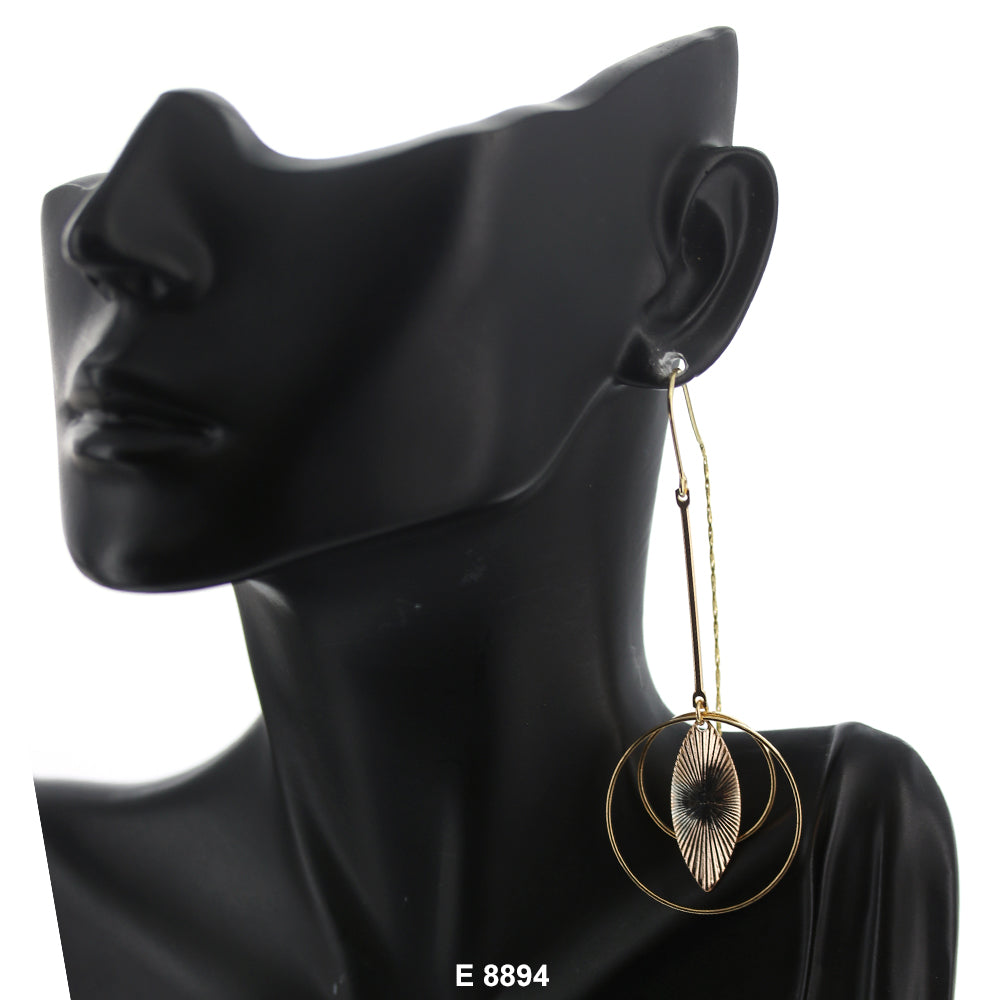 Circles Violadores Fish Hook Earrings E 8894