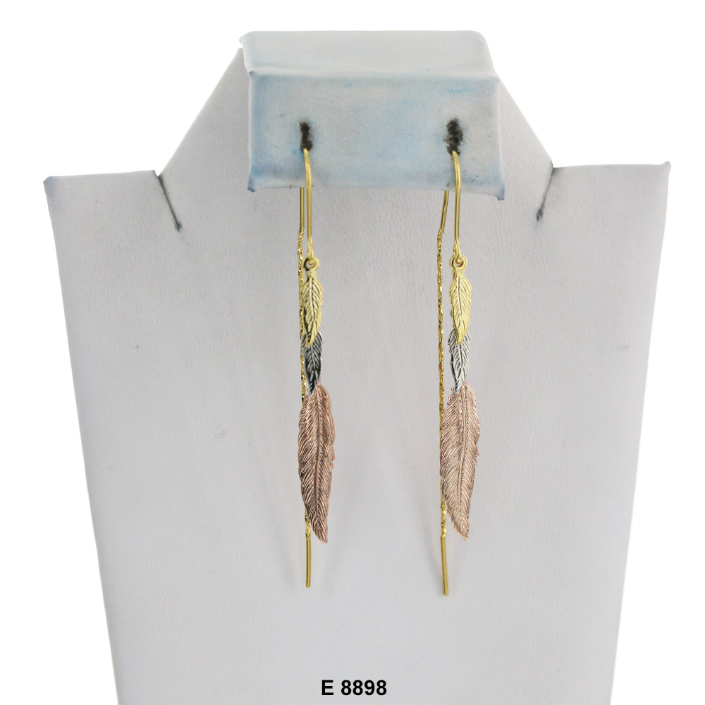 Feathers Violadores Fish Hook Earrings E 8898