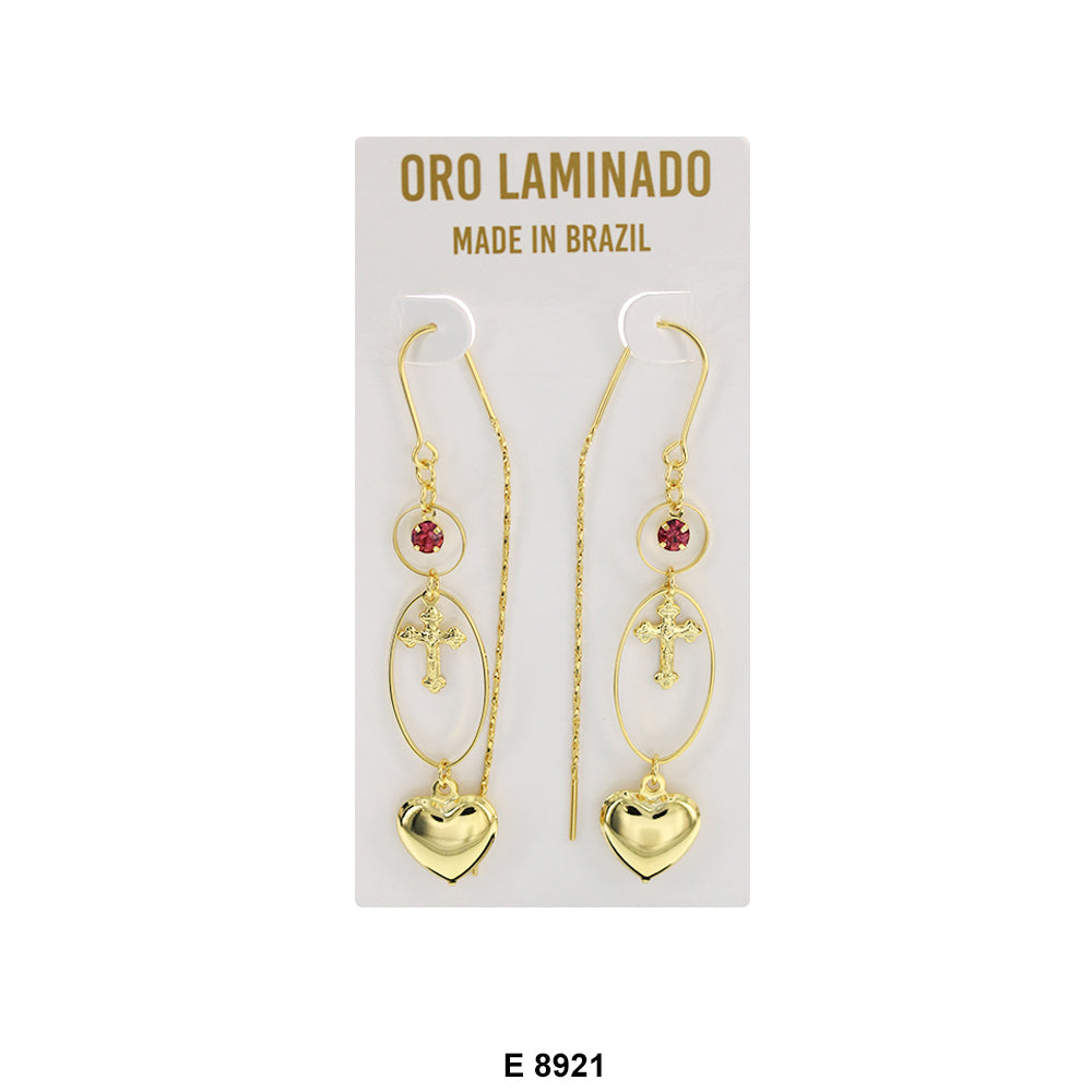 Heart Violadores Fish Hook Earrings E 8921