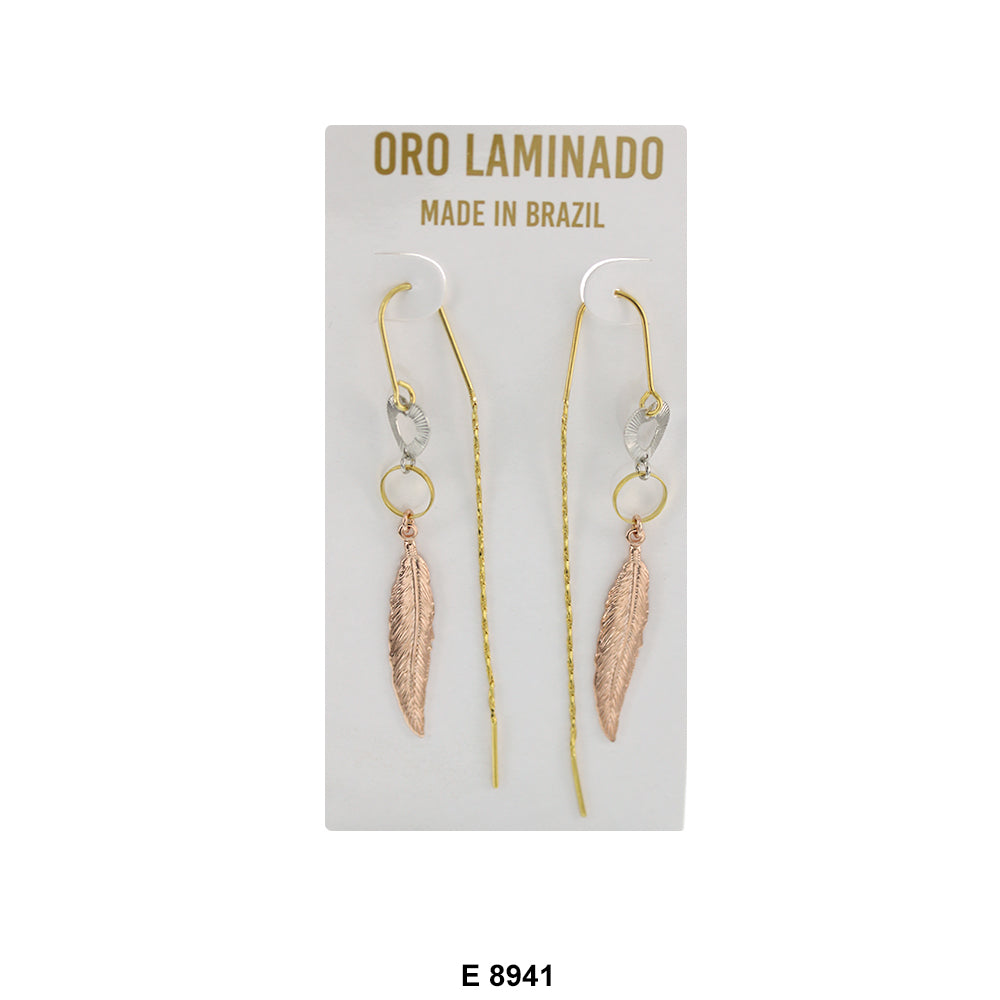 Feathers Violadores Fish Hook Earrings E 8941