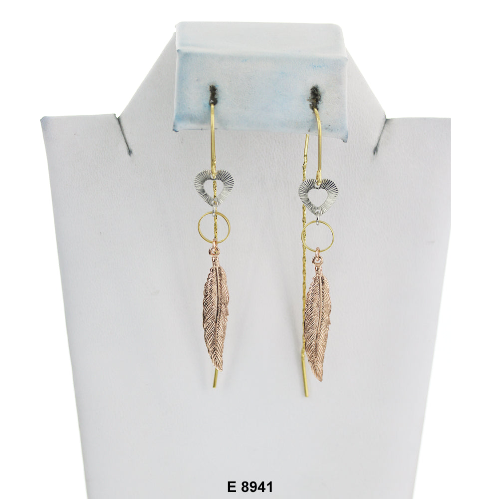 Feathers Violadores Fish Hook Earrings E 8941