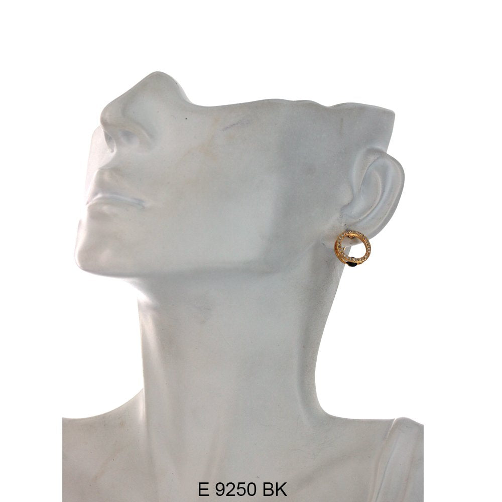CZ Stud Earrings E 9250 BK