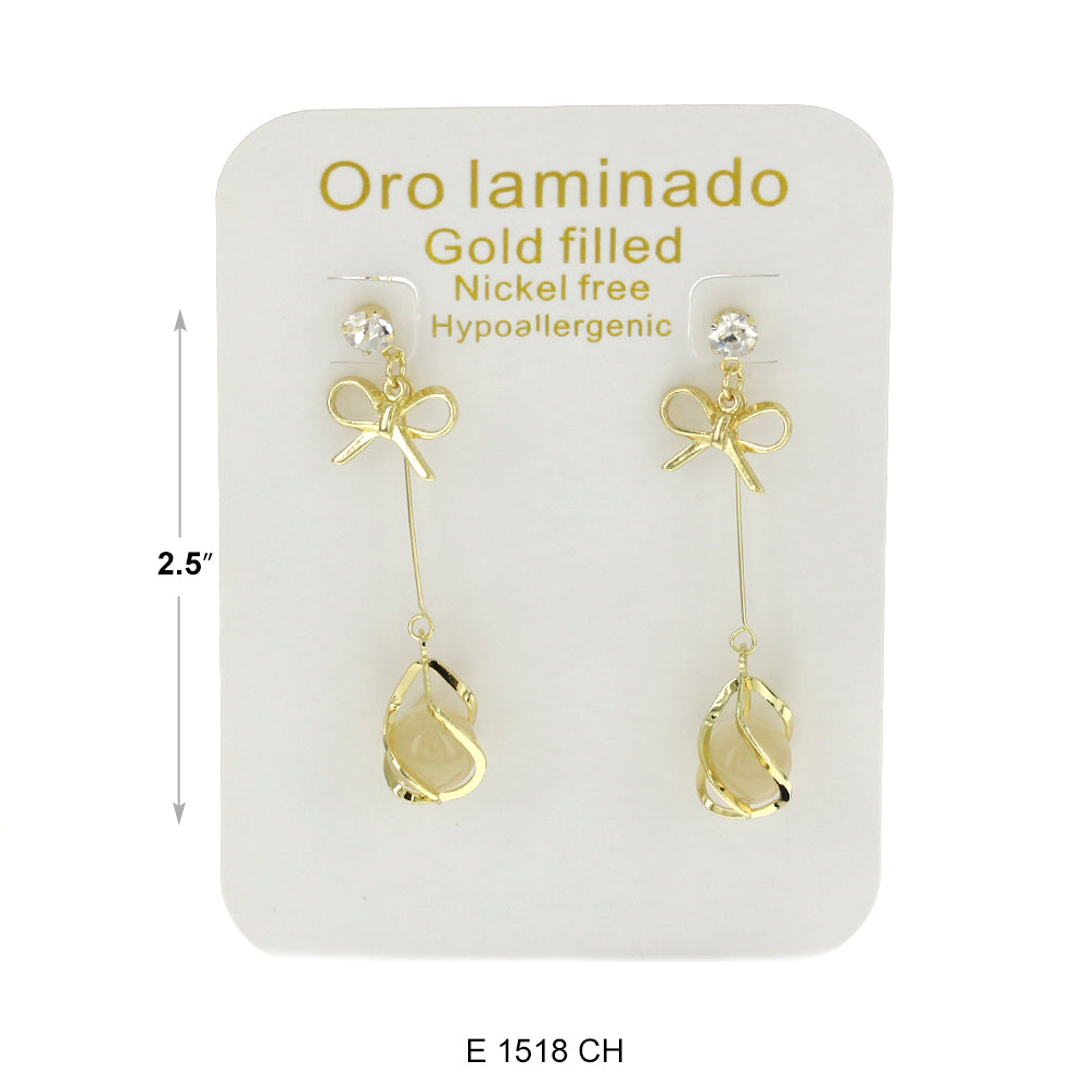 Gold Plated Earrings E 1518 CH