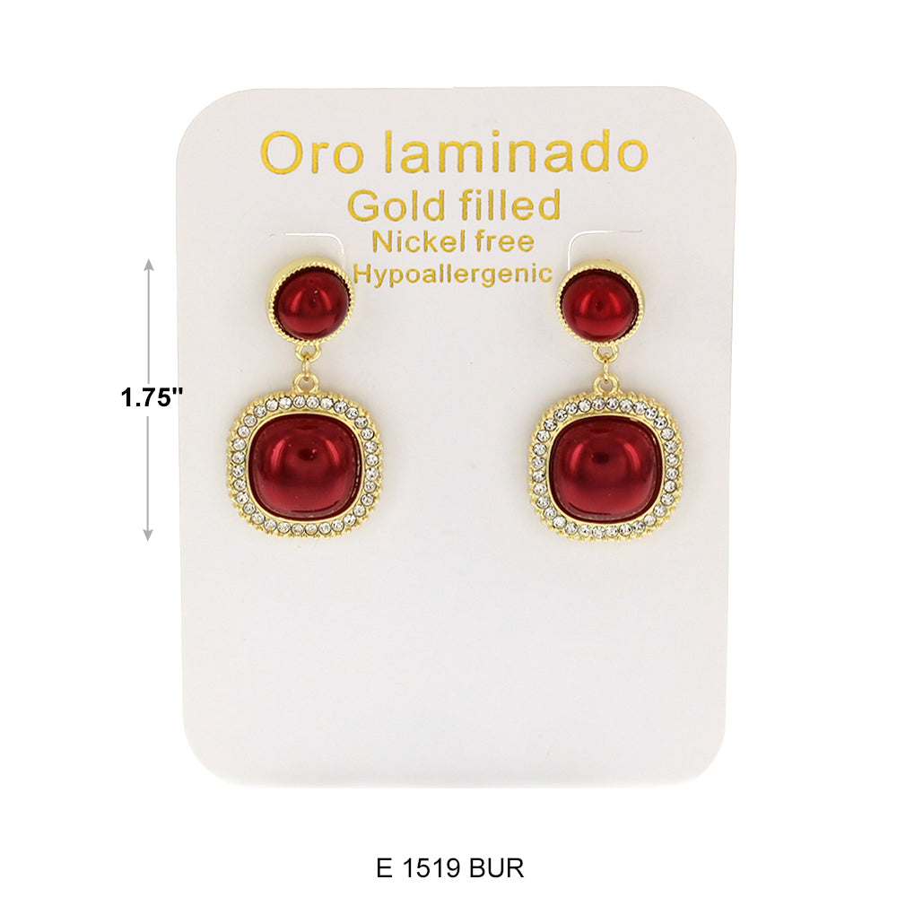 Gold Plated Earrings E 1519 BUR