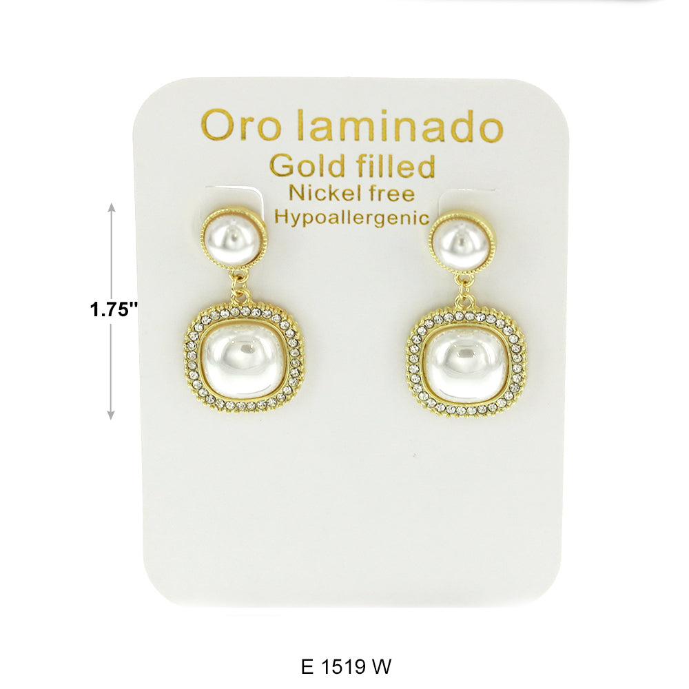 Gold Plated Earrings E 1519 W