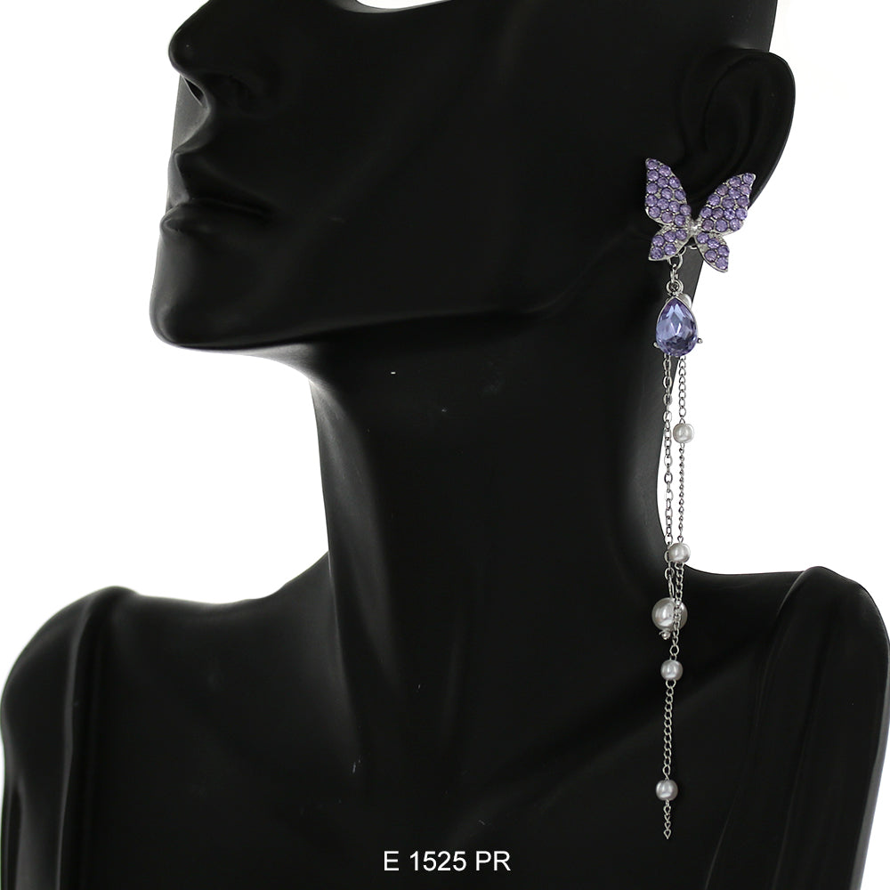 Butterfly Stud Earrings E 1525 PR