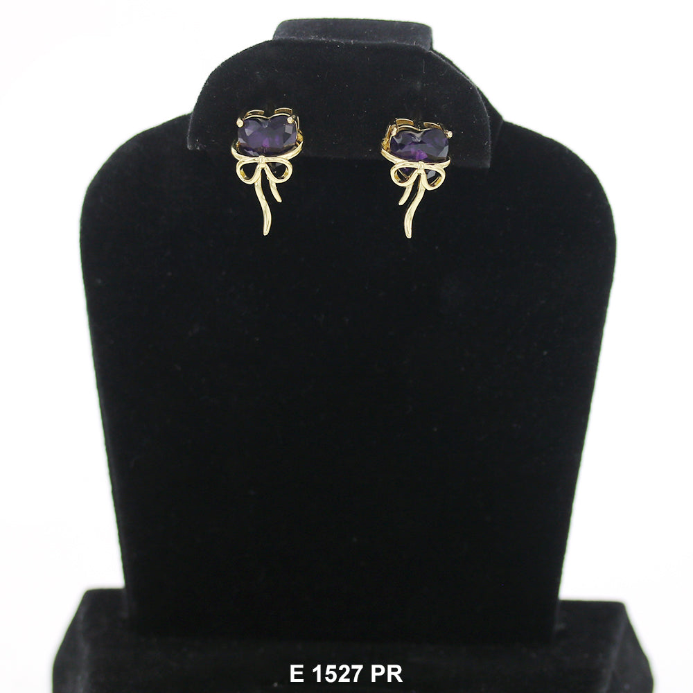 Heart Stud Earrings E 1527 PR