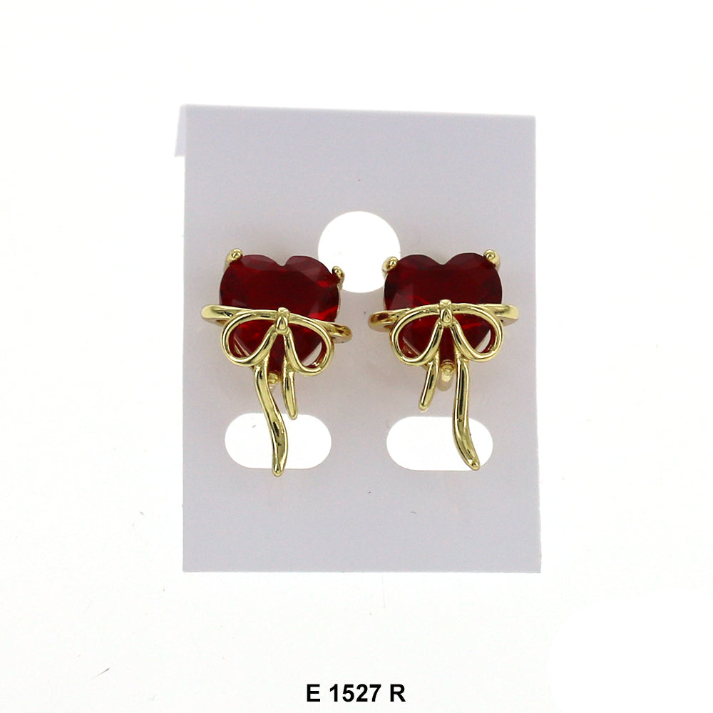 Heart Stud Earrings E 1527 R