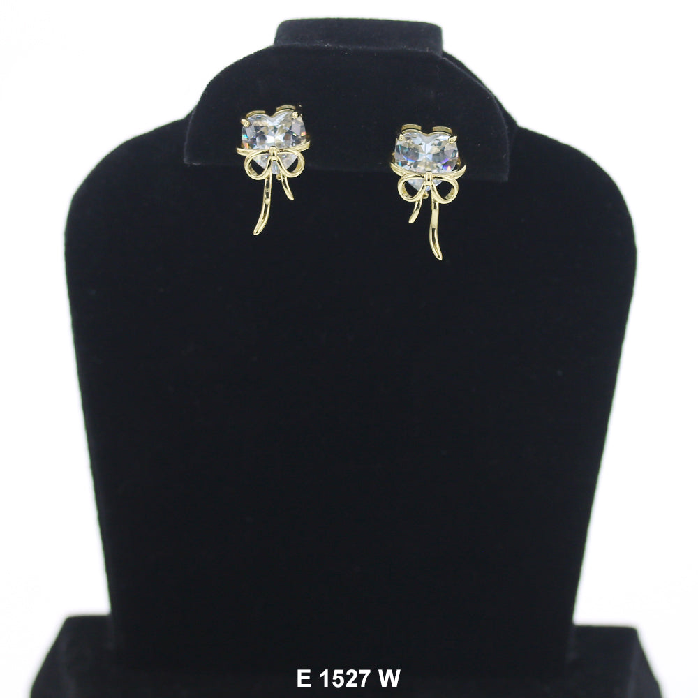 Heart Stud Earrings E 1527 W