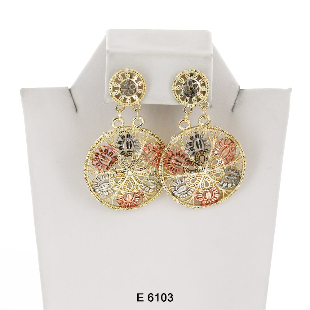 Round Filligree Earrings E 6103