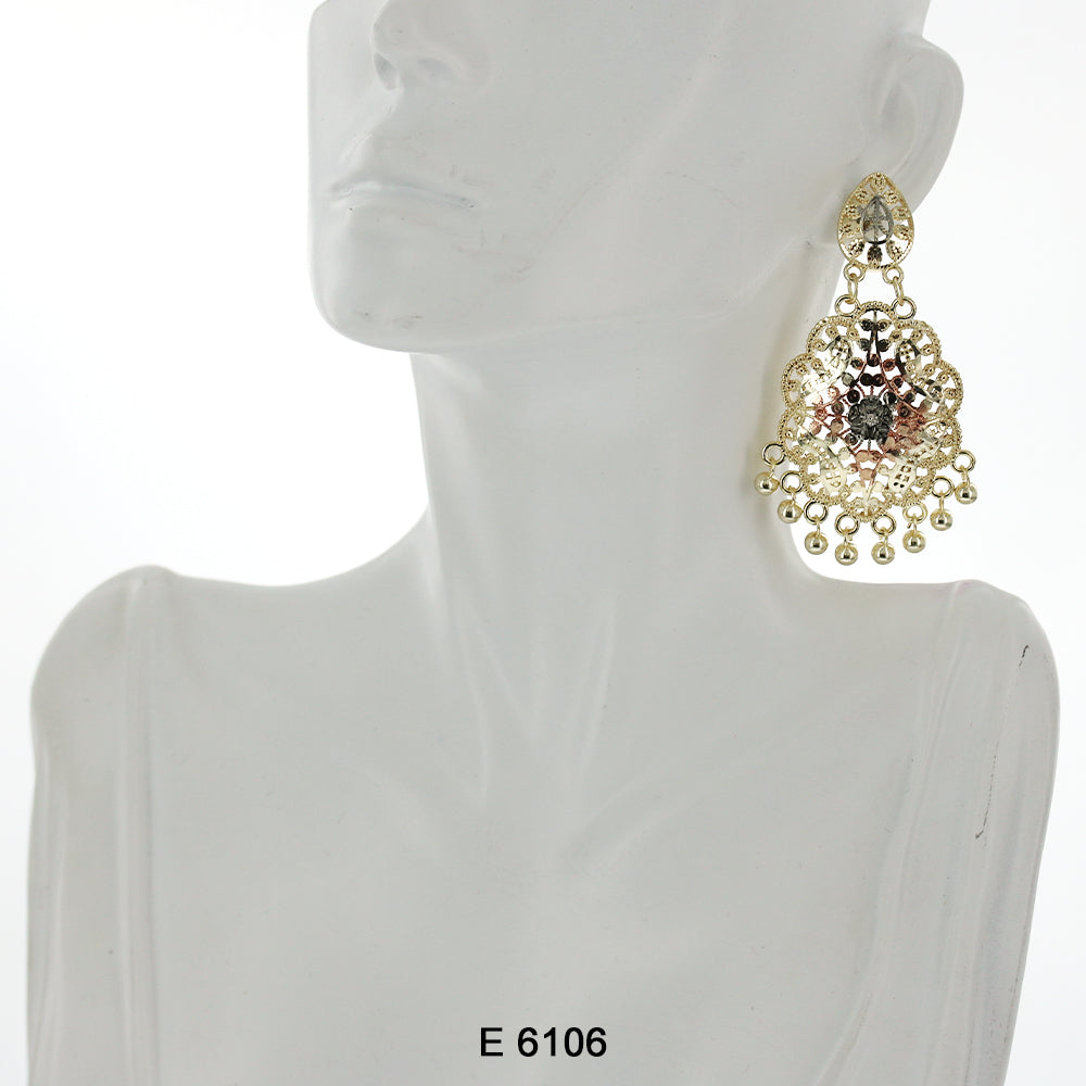 Beads Filligree Earrings E 6106