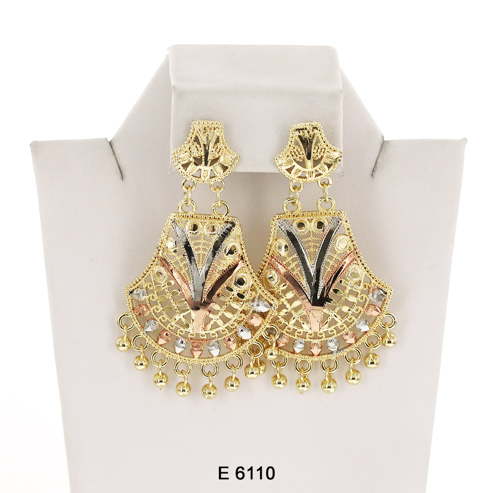 Beads Filligree Earrings E 6110