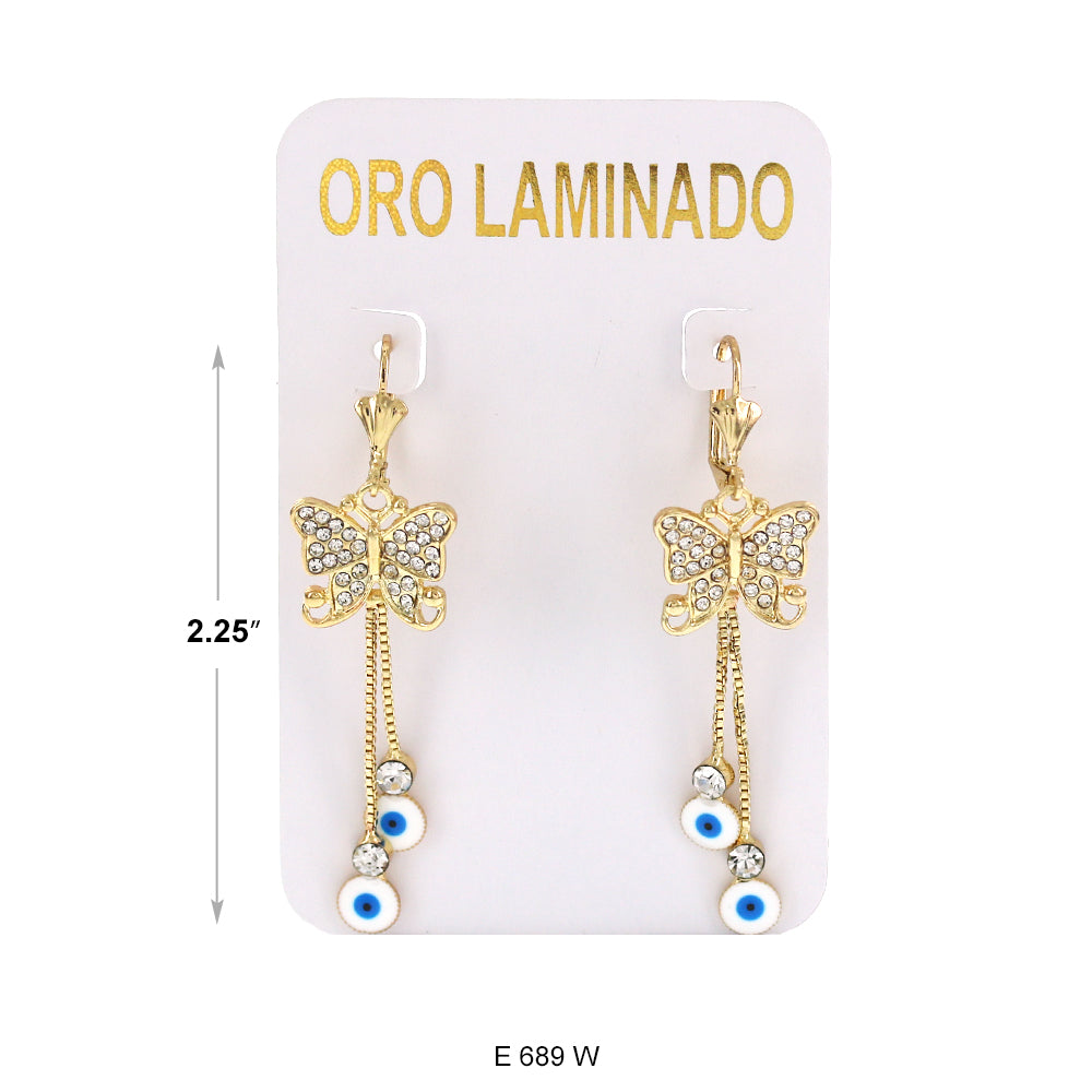 Pendientes chapados en oro E 689