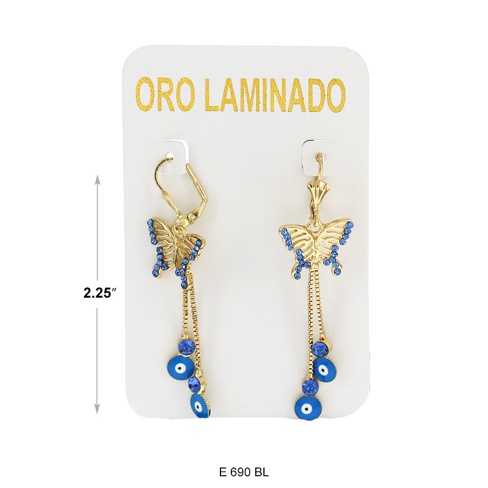 Gold Plated Earrings E 690 BL