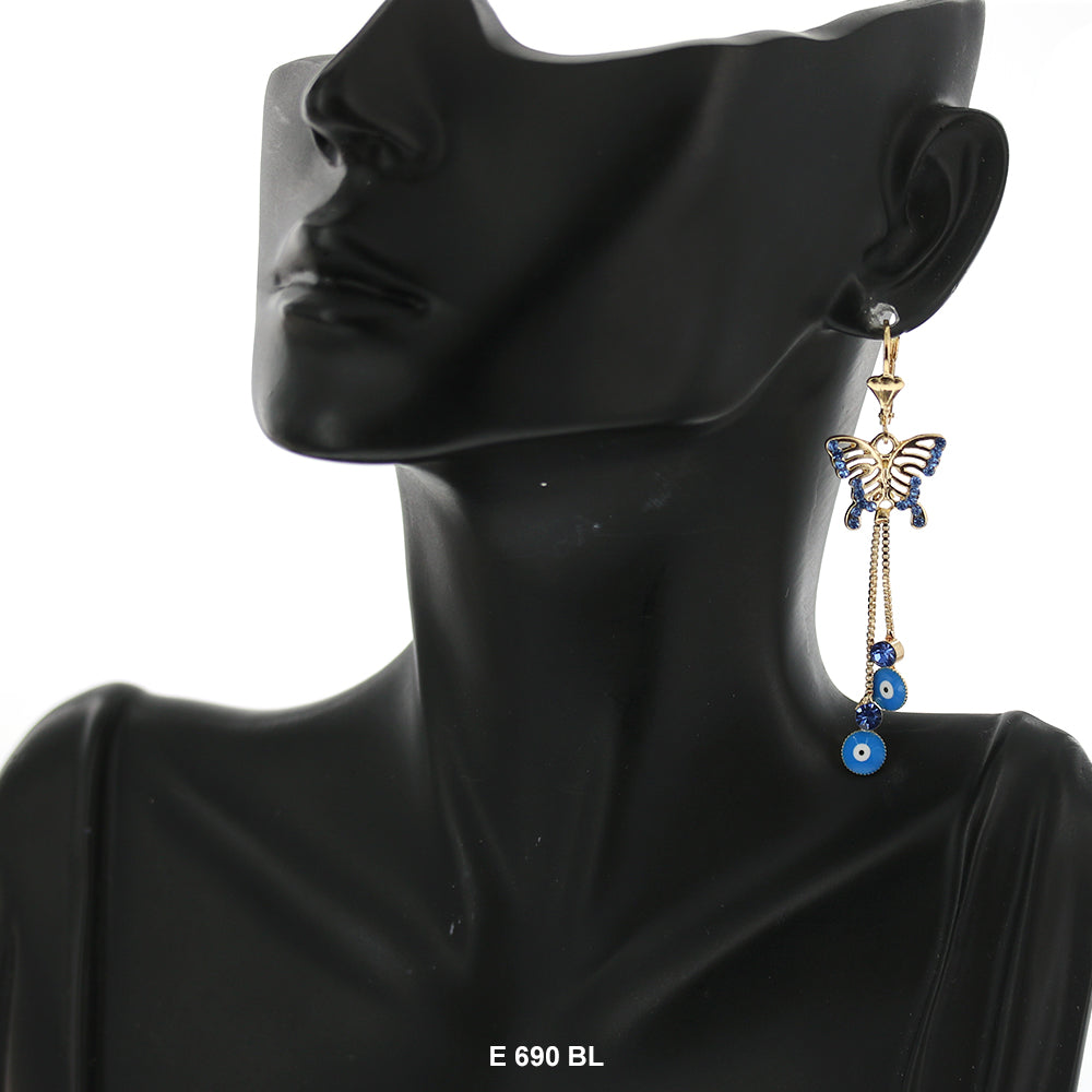 Gold Plated Earrings E 690 BL