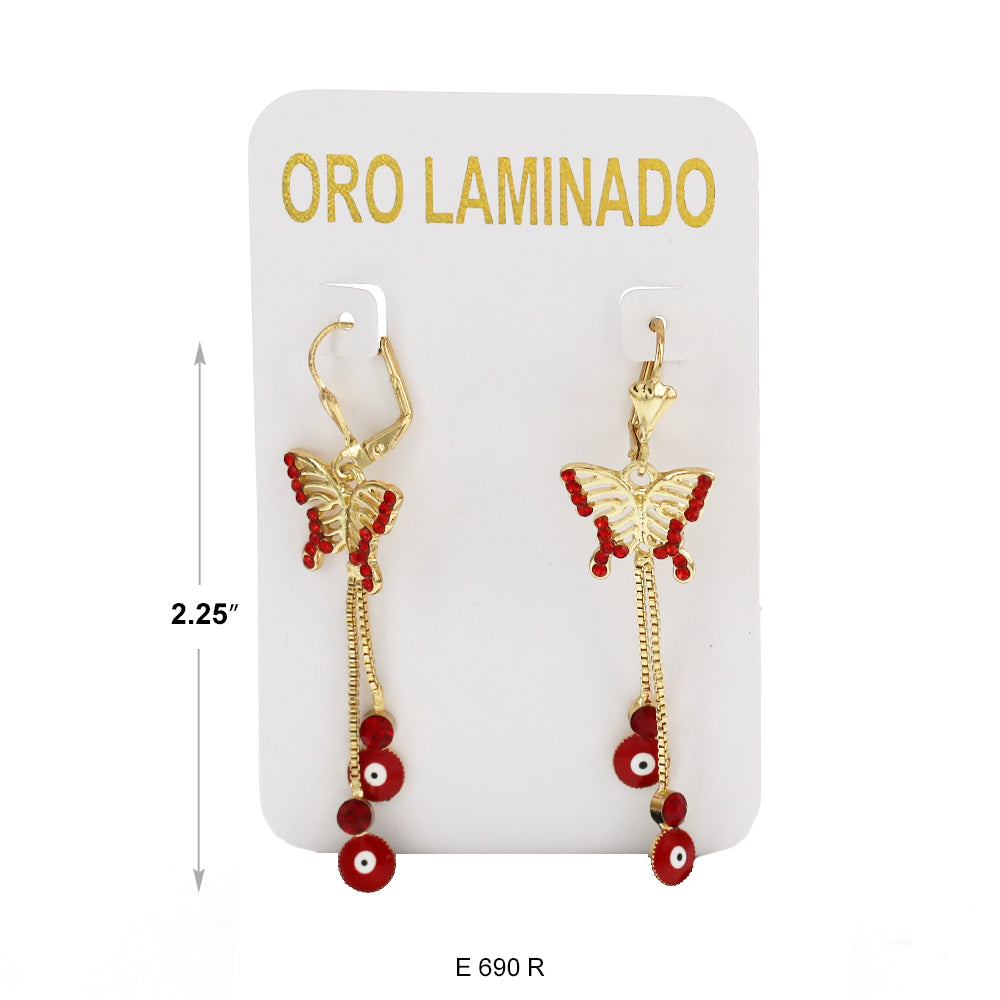 Pendientes chapados en oro E 690 R