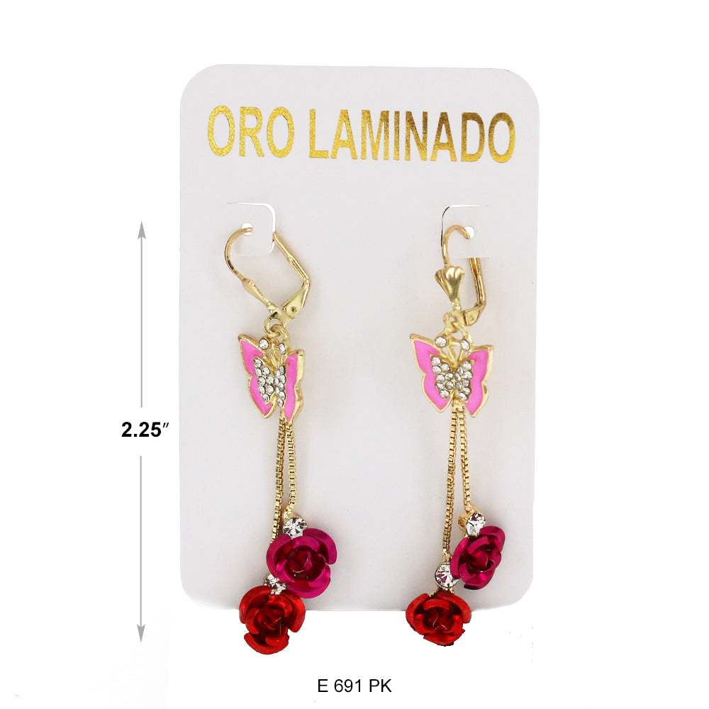 Pendientes chapados en oro E 691 P