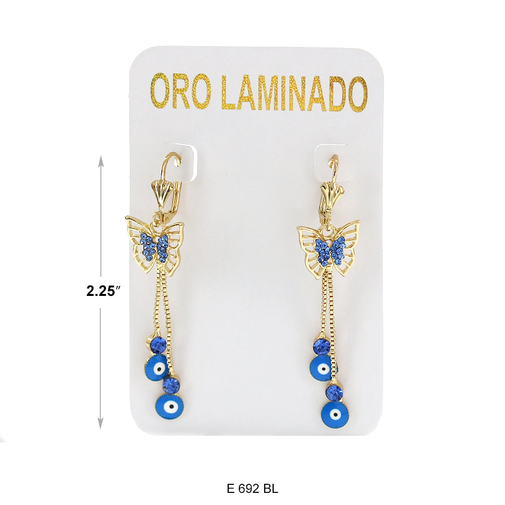 Gold Plated Earrings E 692 BL