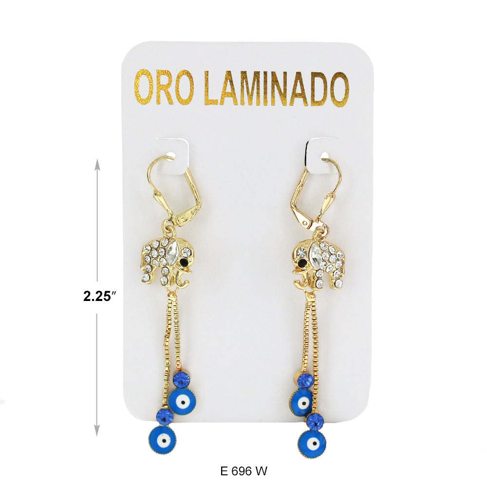 Pendientes chapados en oro E 696 W