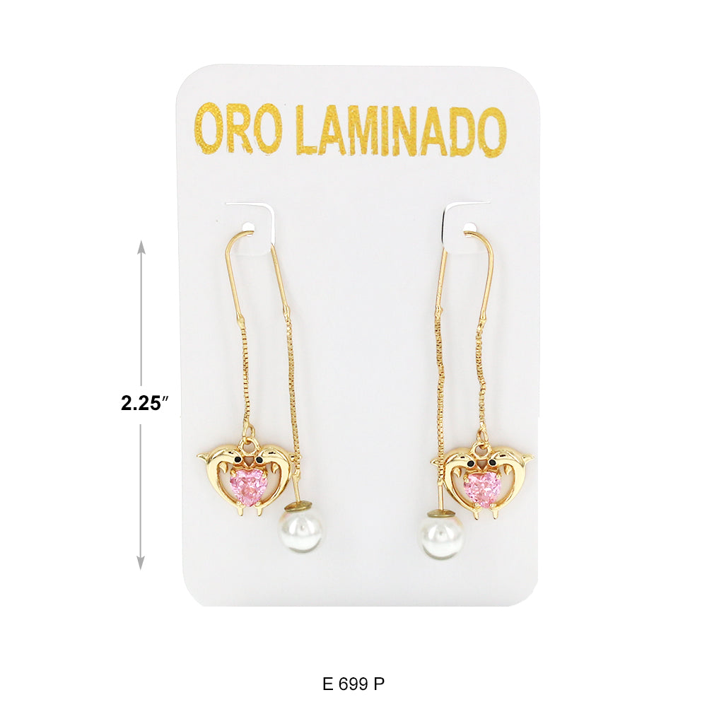 Pendientes chapados en oro E 699 P