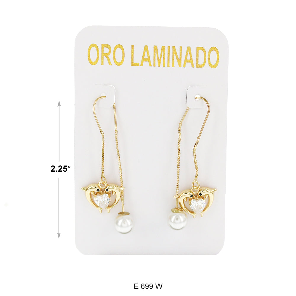 Pendientes chapados en oro E 699 W