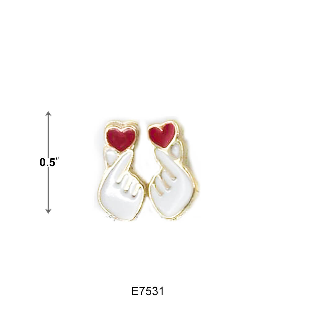 Heart Hand Earrings E7531