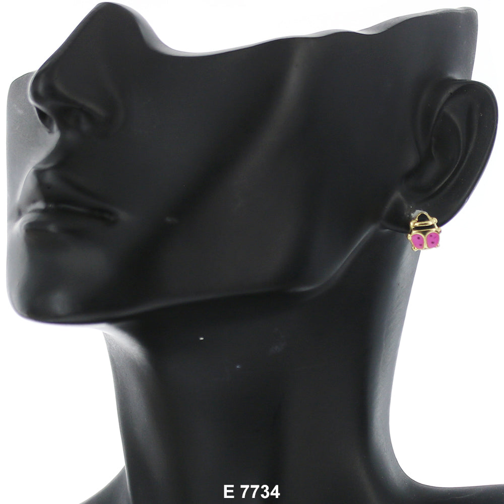 Pendientes Bolitas Mariquita E 7734