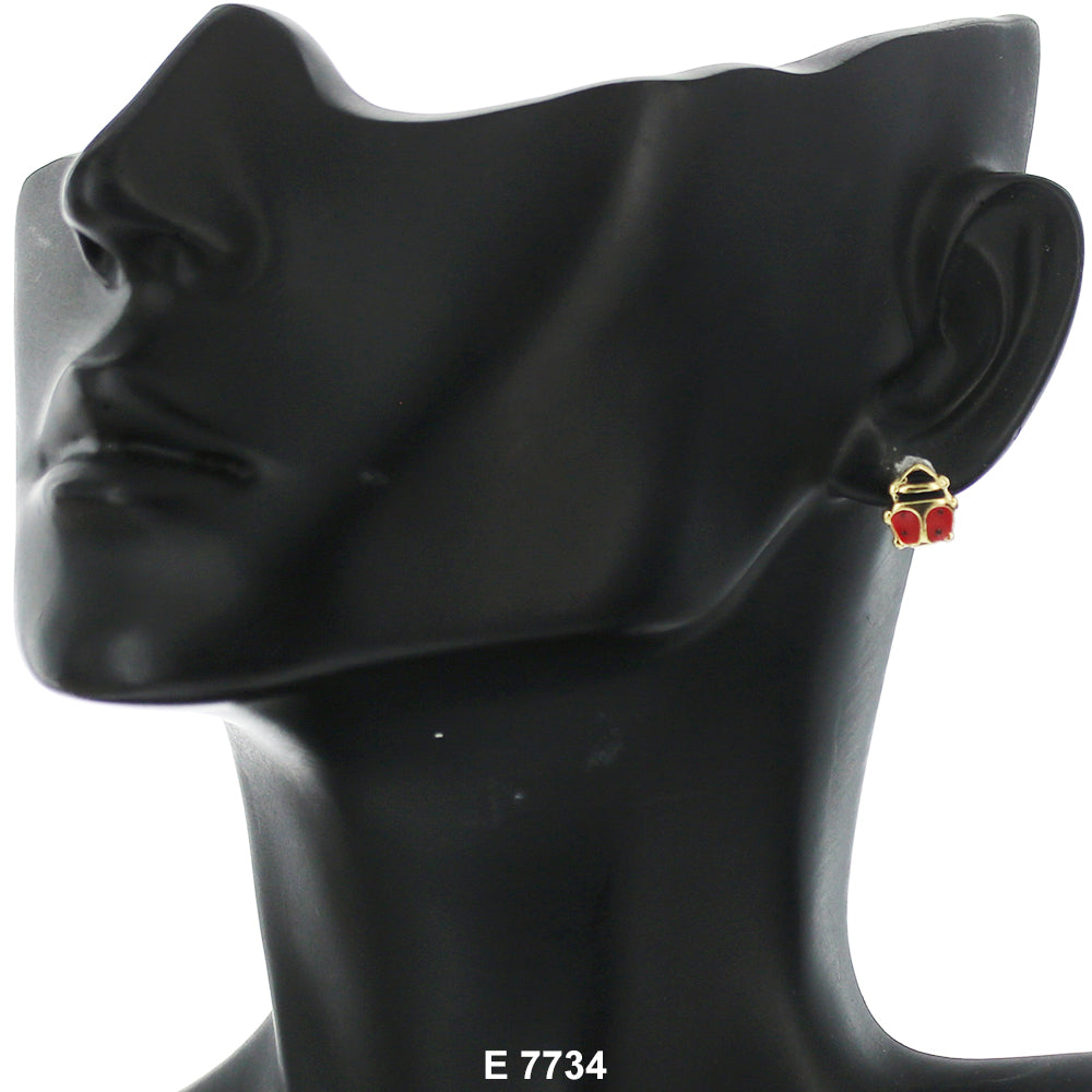 Pendientes Bolitas Mariquita E 7734