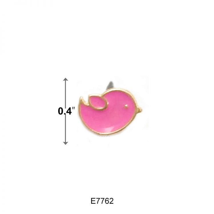 Pink Bird Stud Earrings E7762