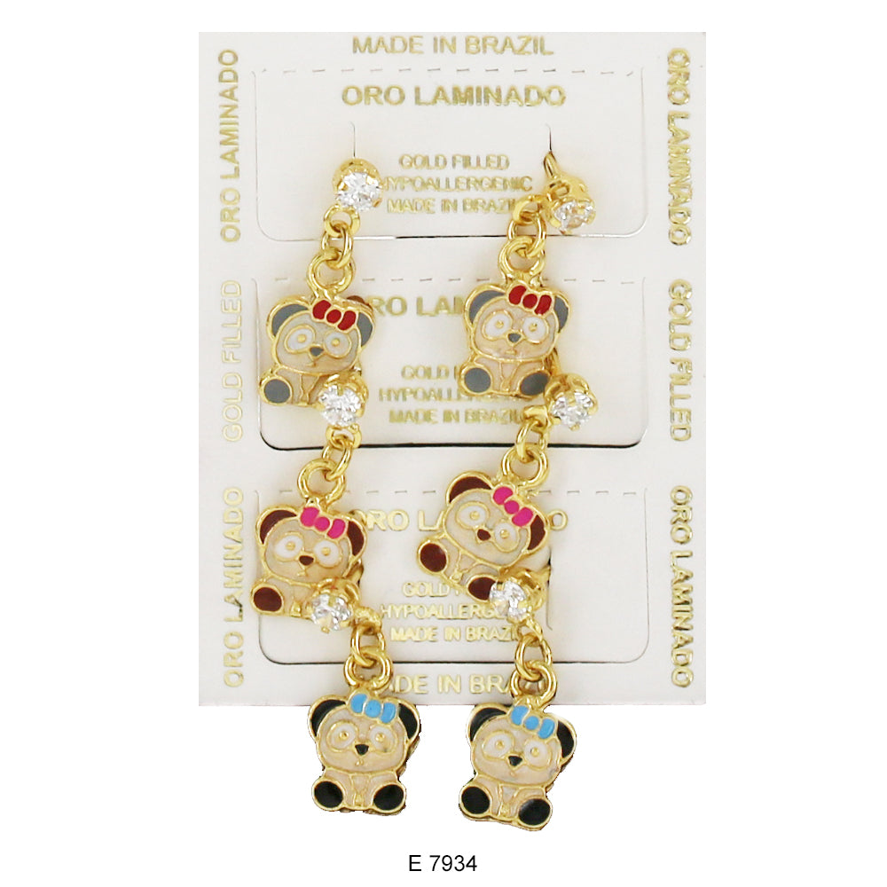 STUD EARRING BEAR E 7934