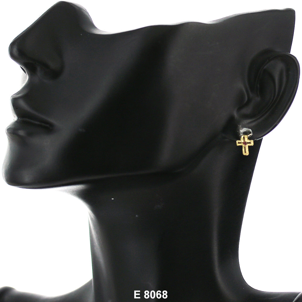 Cross Stud Earrings E 8068