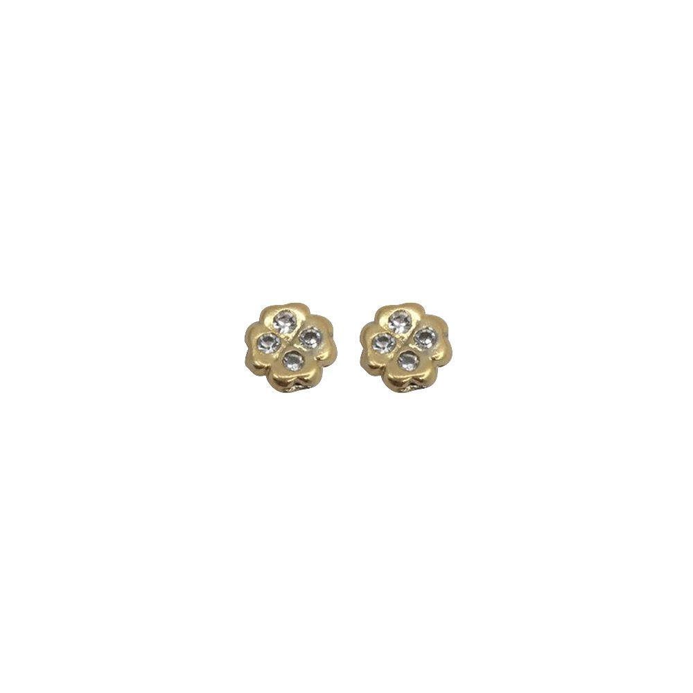 Stone Clover Stud Earrings E 8073