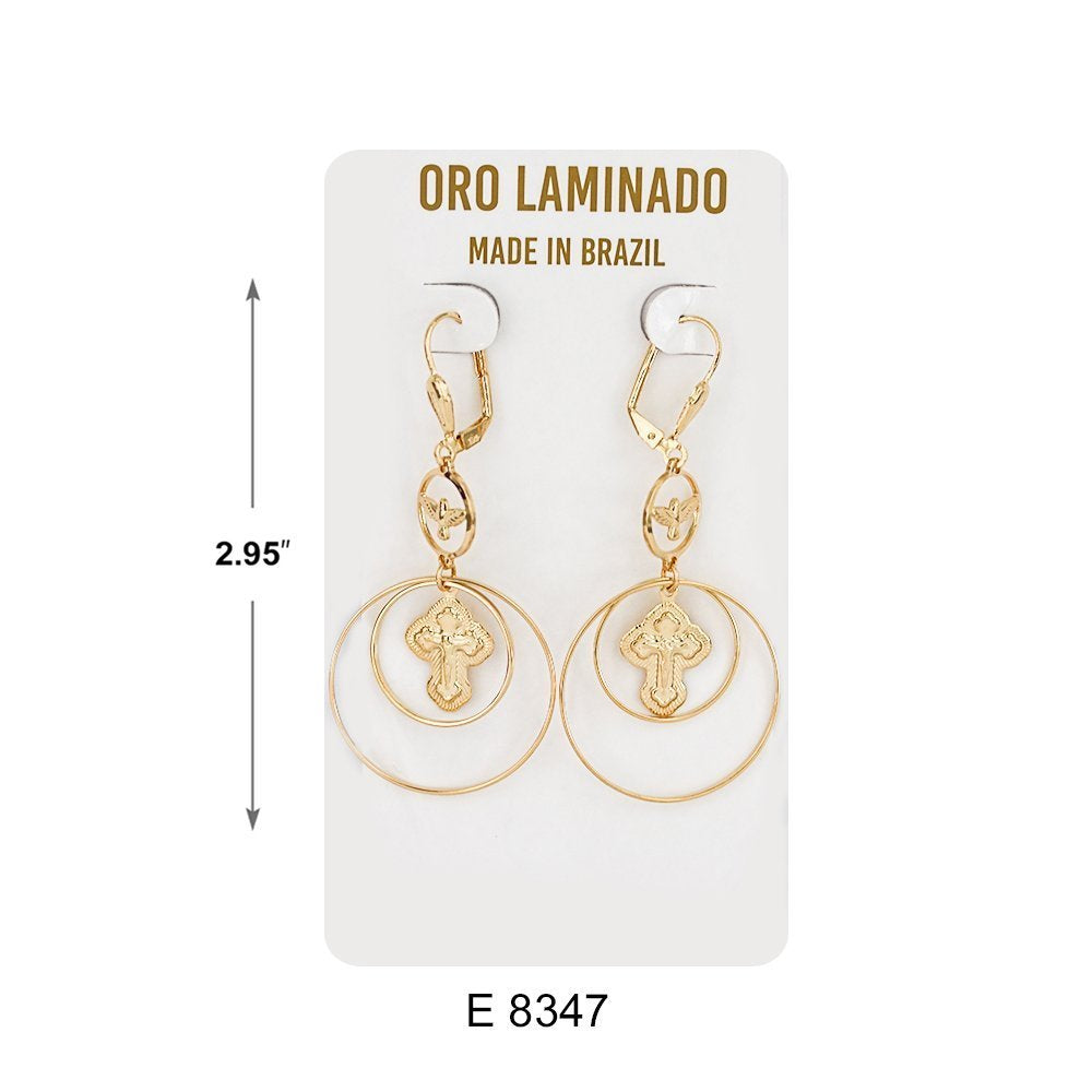 Cross And Spirito Duck Paw Earrings E 8347