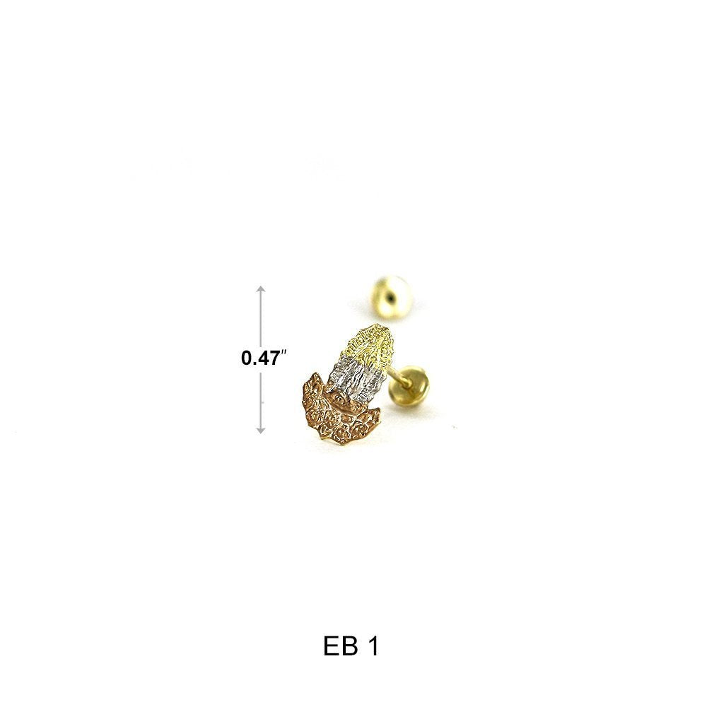 12 MM Guadalupe Screwback Earrings EB 1