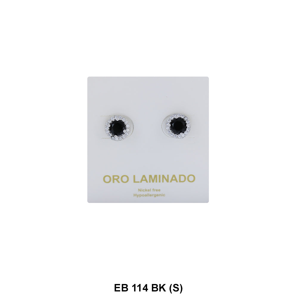 6 MM CZ Stud Earrings EB 114 BK