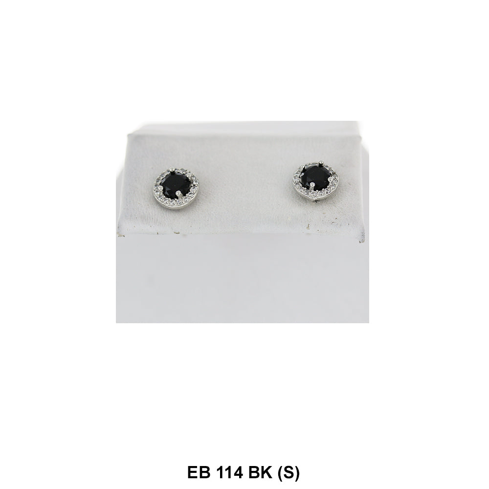 6 MM CZ Stud Earrings EB 114 BK