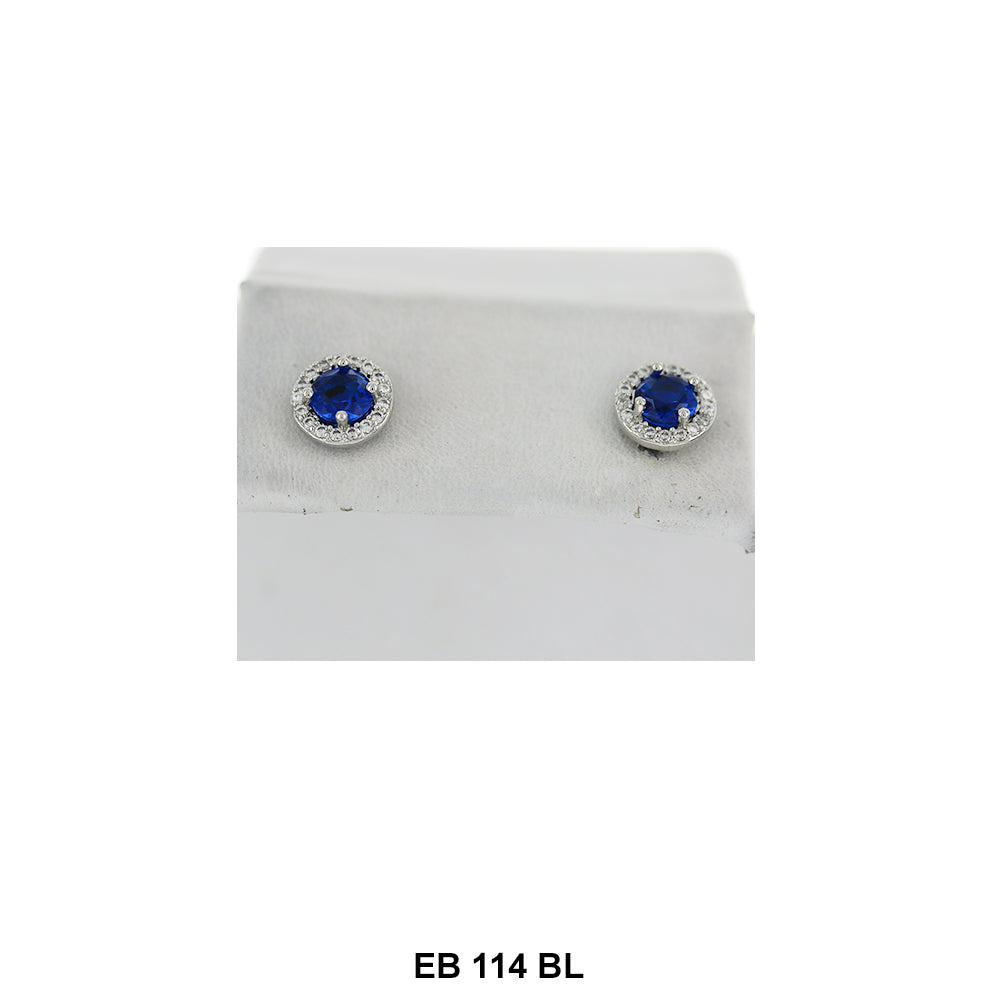 6 MM CZ Stud Earrings EB 114 BL