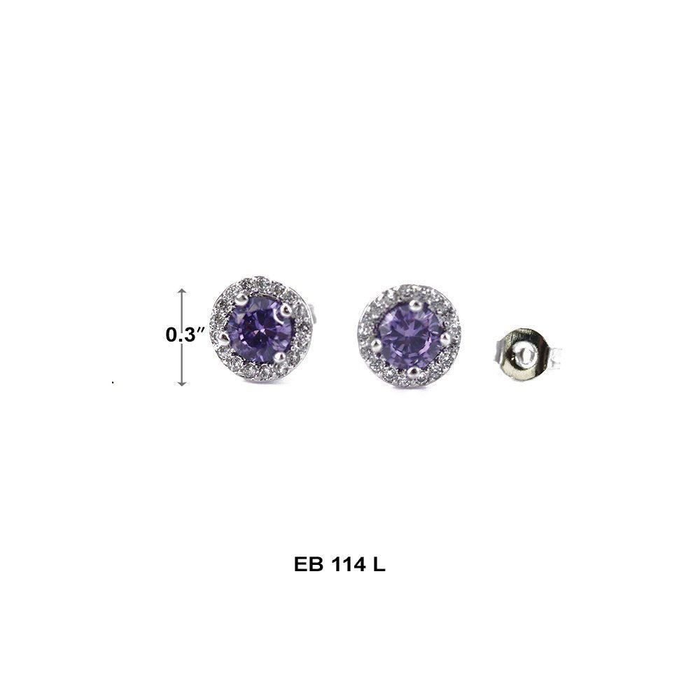 6 MM CZ Stud Earrings EB 114 L