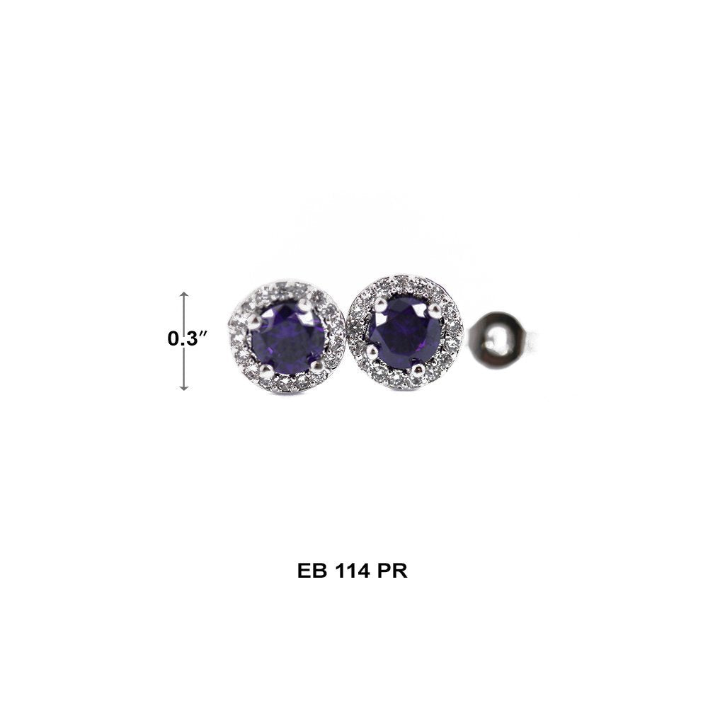 6 MM CZ Stud Earrings EB 114 PR