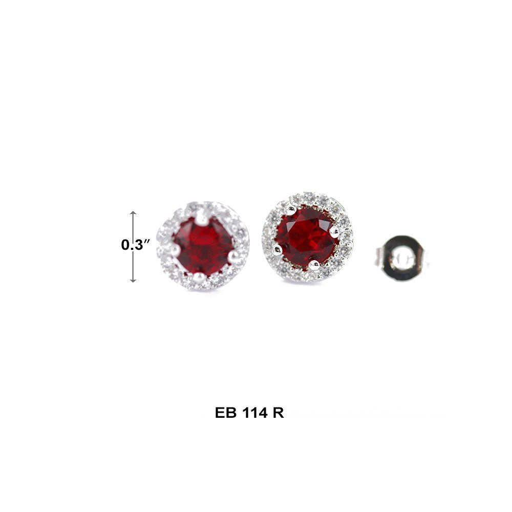 6 MM CZ Stud Earrings EB 114 R