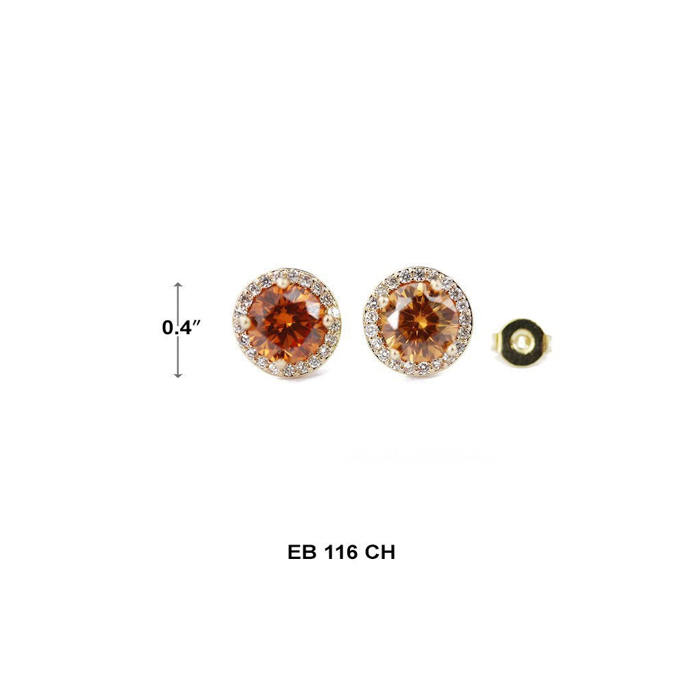 8 MM CZ Stud Earrings EB 116 CH