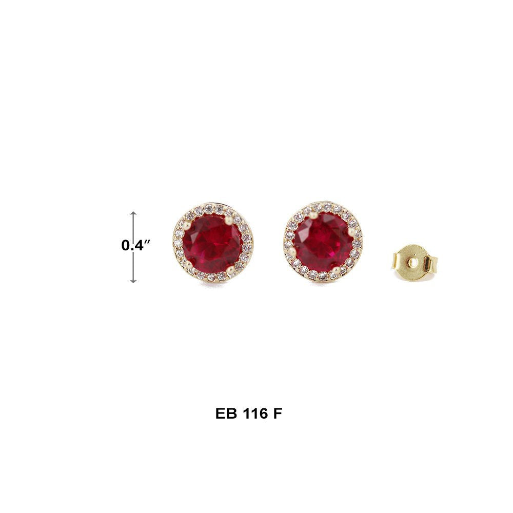 8 MM CZ Stud Earrings EB 116 F