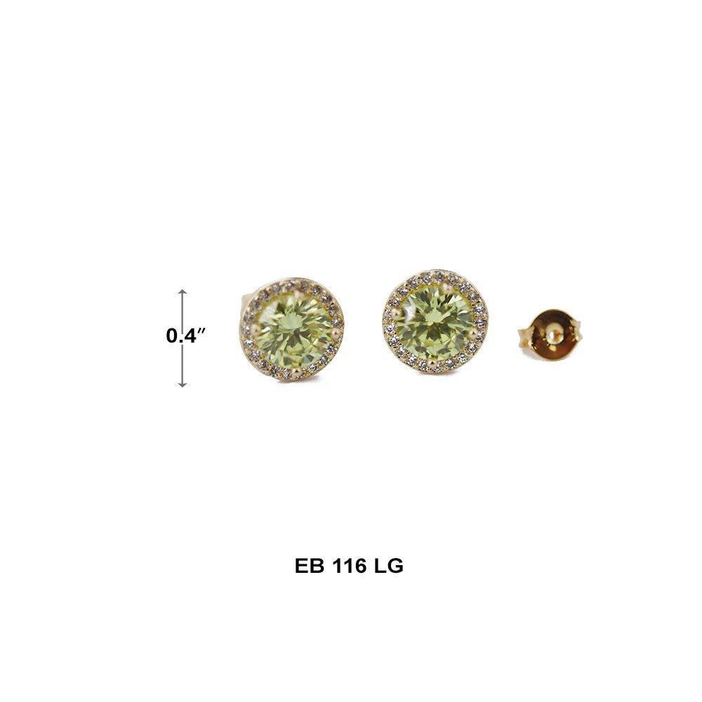 8 MM CZ Stud Earrings EB 116 LG