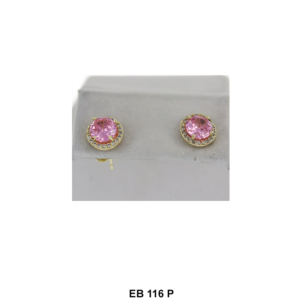 8 MM CZ Stud Earrings EB 116 P