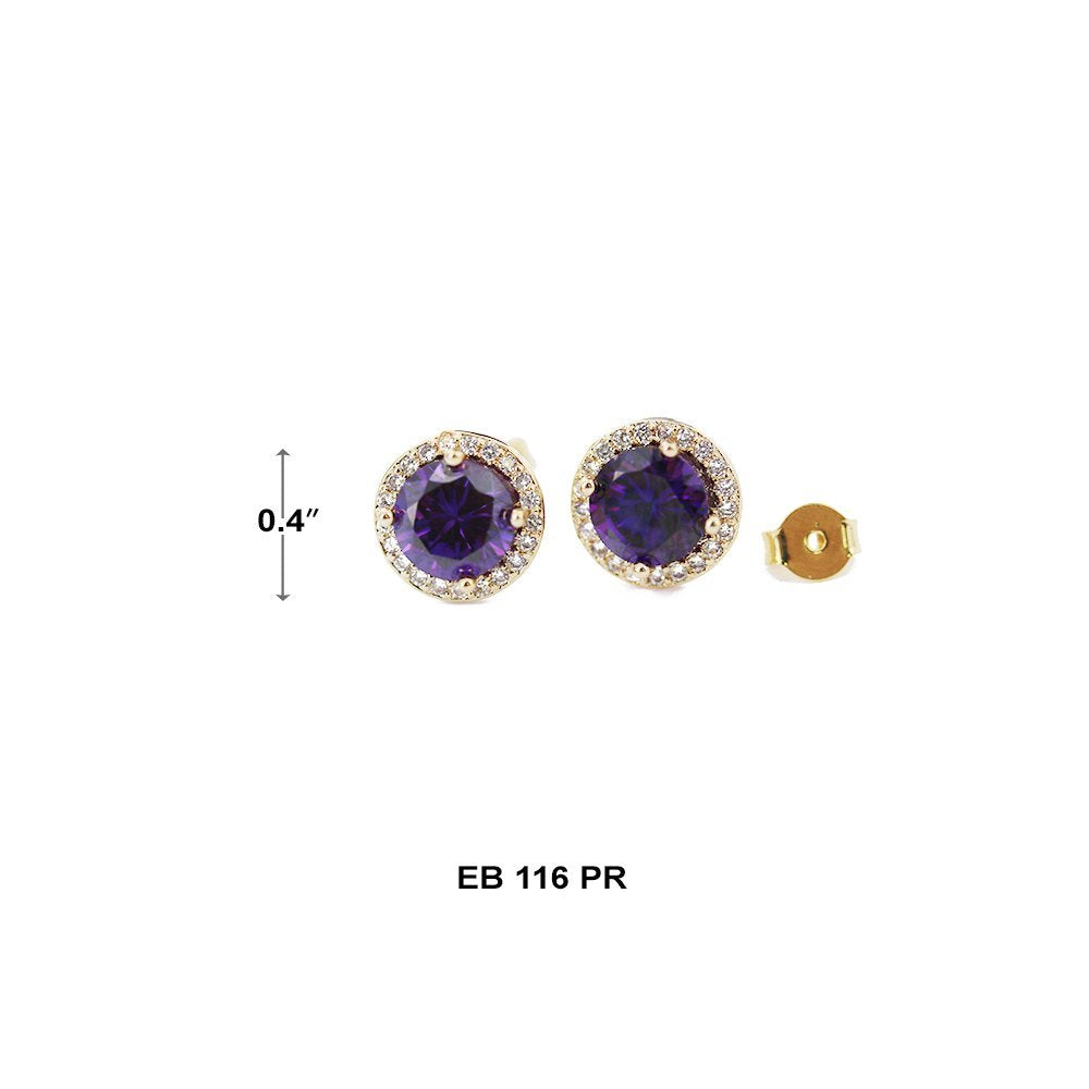 8 MM CZ Stud Earrings EB 116 PR