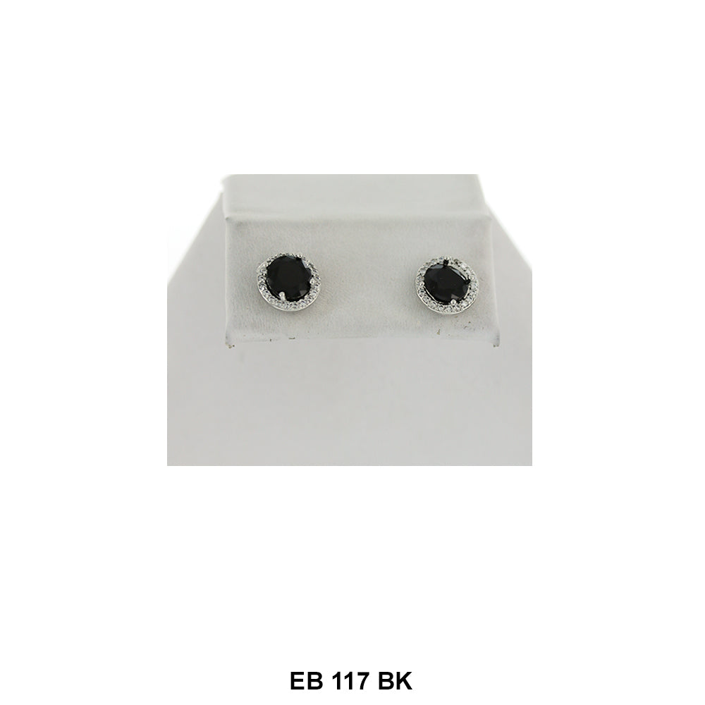 8 MM CZ Stud Earrings EB 117 BK