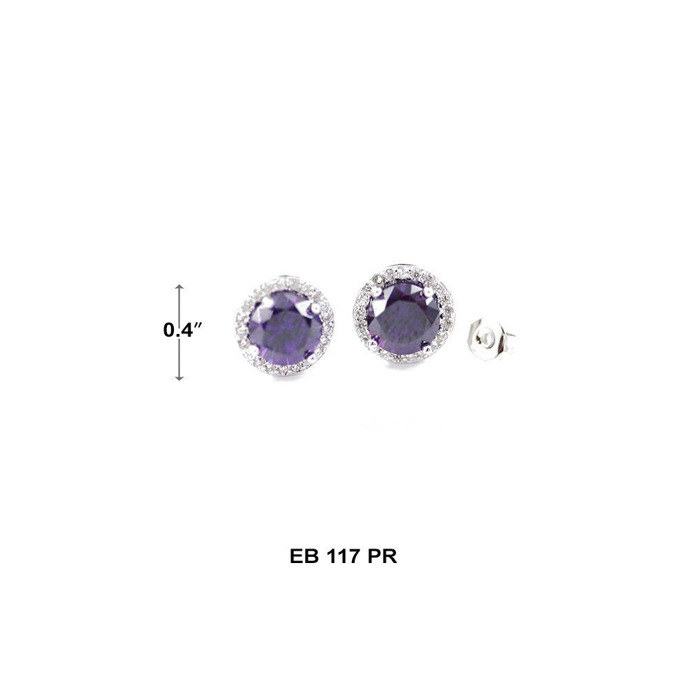 8 MM CZ Stud Earrings EB 117 PR