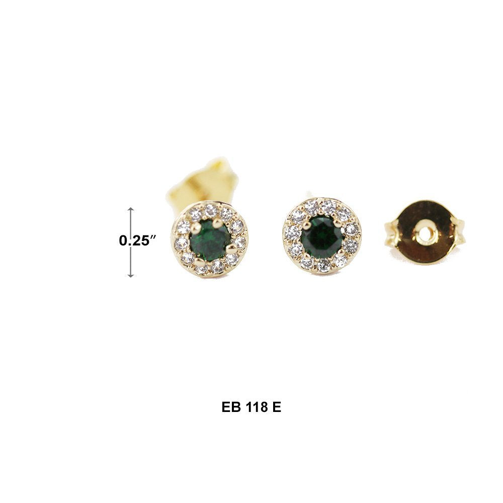 3 MM CZ Stud Earrings EB 118 E